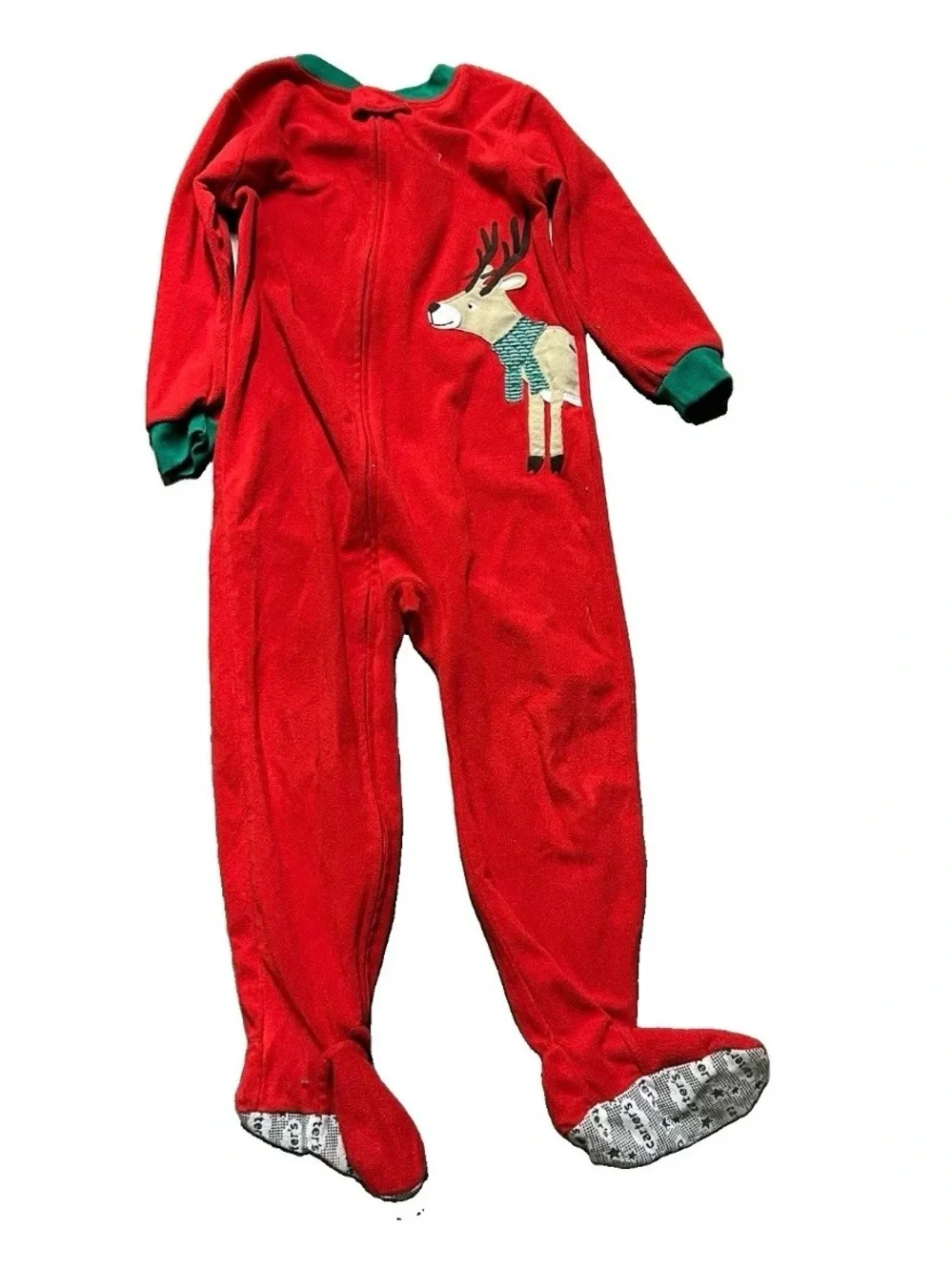 Toddler Boy Pajamas Fleece Footies Christmas Size 4T